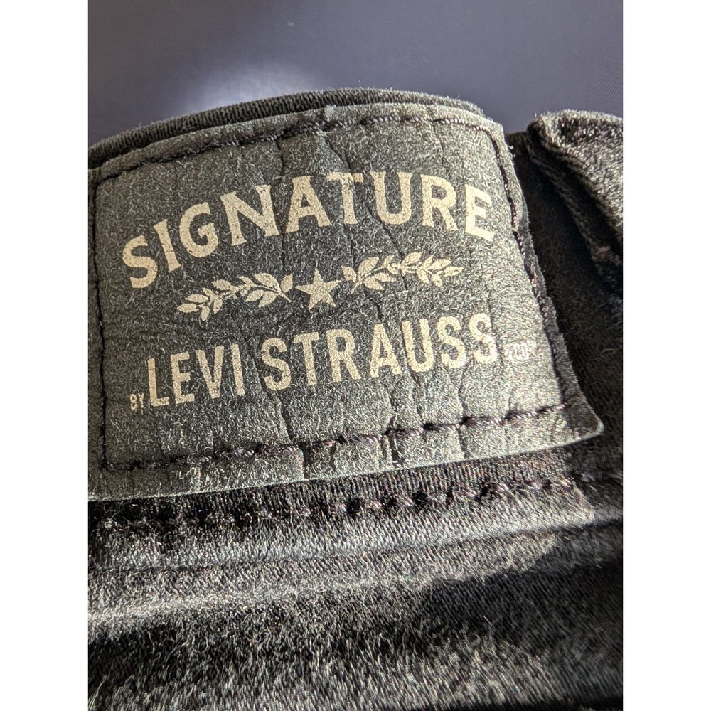 Signature by Levi Strauss Womens Mid Rise Skinny Gray Stretch Denim Jeans 26x27 - Picture 8 of 11